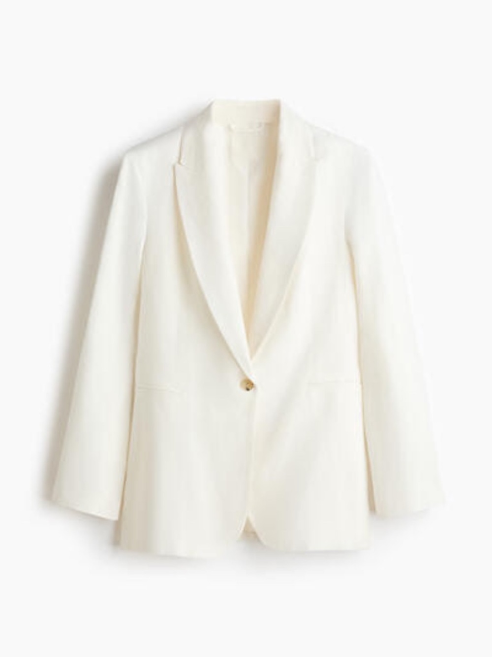 H & M Linen Blend Blazer size L - White